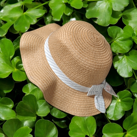 🍄Girls Ruffle Brim Raffia Sun Hat - Picture 3 of 8